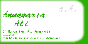 annamaria ali business card